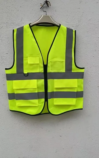 Security Jacket Construction High Visibility Work Reflective Safety Vest