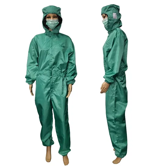 Lint Free Green Pink Yellow White Laboratory Suits Reusable Anti Static Washable ESD Antistatic Coverall