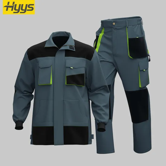 Safety Construction Workwear Protective Work Jacket and Pants Industry Work Suit Coverall