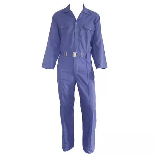 150 Grams Poly-Cotton Cheap Royal Blue Men Boiler Suit Safety Coveralls
