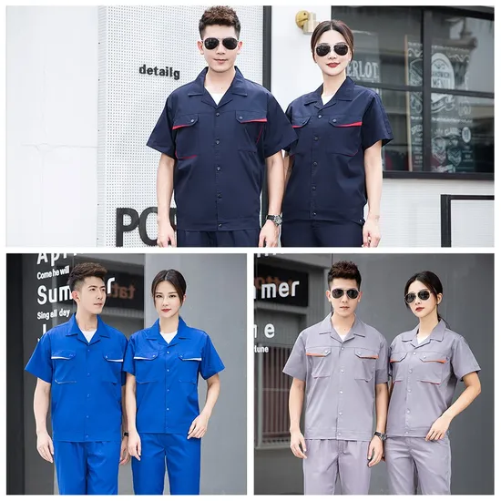 Men′s Work Clothes Factory Direct Work Wear Suit Tc Summer Construction Scrub Uniform Labor Overalls