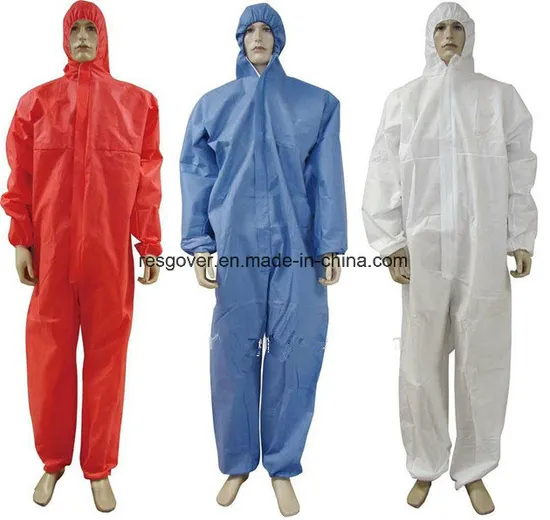 SMS Disposable PP Non Woven Coverall with Hood