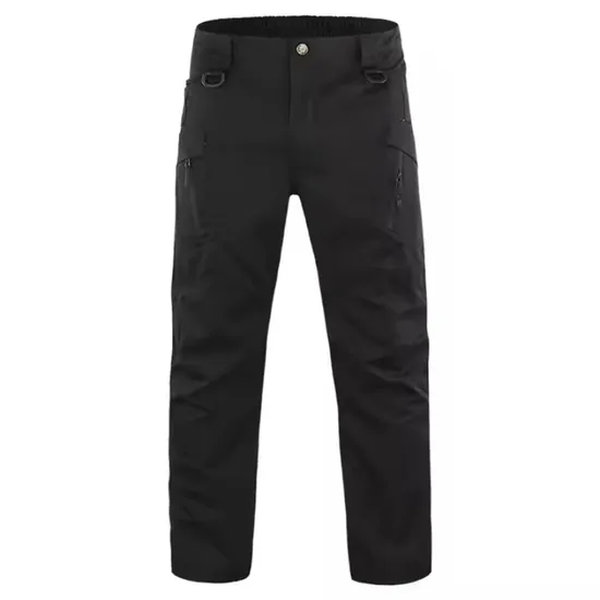 Black Color Plaid Camo Tactical Pants Rip-Stop Cargo Trousers Plaid Work Pants