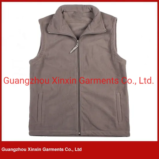 Csutom Cheap Fleece Sleeveless Jacket, Polyester Warm Fleece Vest for Sport (V37)