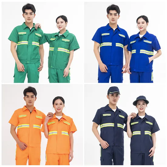 Construction Hi Vis Reflective Safety Shirt Uniform Breathable Workwear for Men