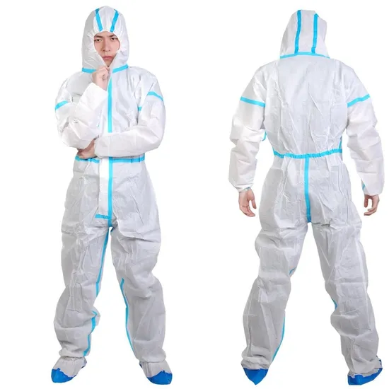 Non-Woven PP Coveralls Blue Coveralls Free Sample Offered