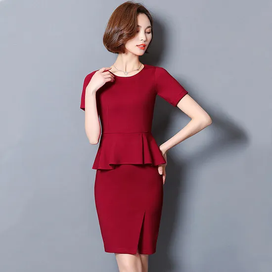 2024 Summer New Fashion Slim Front Desk Reception Customer Service Jewelry Store Work Clothes Dress