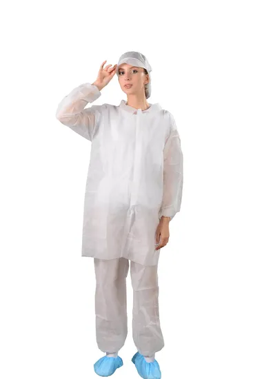 Waterproof PP+PE Lab Coat, Disposable PP+PE Lab-Gown