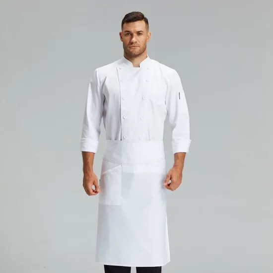 240GSM Top Jacket Logo Customized Modern Restaurant Japanese Style Chef Uniform