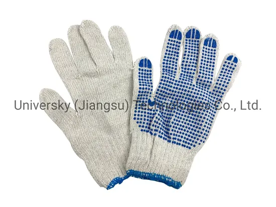 INDUSTRIAL RUBBER GLOVE/COTTON WORKING SAFETY PAINTING RUBBER GLOVES (NO SLIP DOTS) PROTECTIVE GLOVE 190103