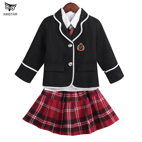 British Style School Uniform Costume Suit for Student Kids