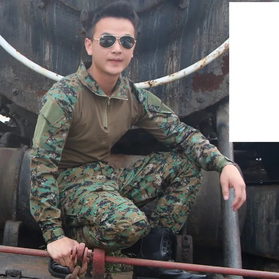 Colorful Military Tavtical Army Cotton Camouflage T-Shirt Yp009