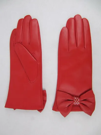 High Quality Genuine Sheep Leather Women and Winter Gloves