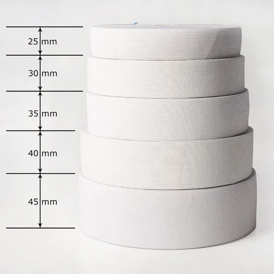 Custom Polyester Knitted Cloth Elastic Bnad for Sewing and Pants Elastic Webbing Straps