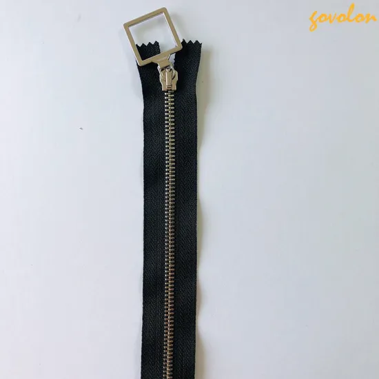 Good Quality Black Polyester Tape Closed-End Metal Zipper