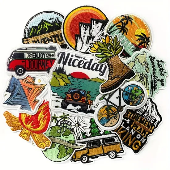 Custom Embroidered Embroidery Patch Iron on Sew on Patches for Clothing Hat Bag