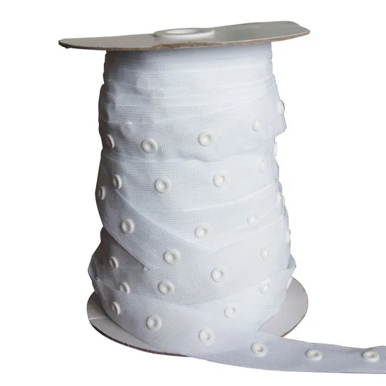 Wholesale Garment Accessories Plastic Press Snap Resin Nylon Button Tapes for Clothing Snap Tape Trim for Baby Clothes
