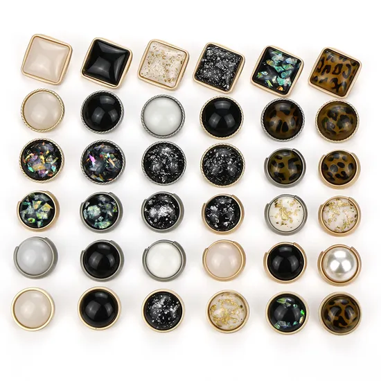 High End Sewing Metal Shank Button Alloy Custom Rose Gold Jeans Metal Button for Garment