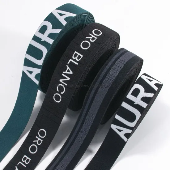 Weaving Elastic Webbing Custom Design Jacquard Pattern Nylon Woven Elastic Waist Band
