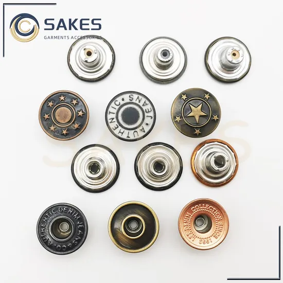 Different Design Wholesale Classical Garment Accessories Jeans Button Metal Shank Button