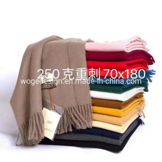 Fashion Wholesale Hot Sold High Quality Long Twill Solid Unisex Lady Shawl Viscose Polyester Winter Cashmere Scarf
