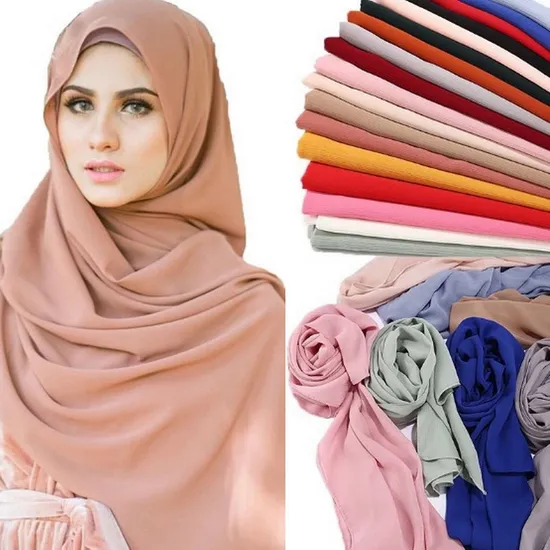 86 Colors Muslim Traditional Hijabs Scarfs Islamic Women Solid Color Chiffon Hijab Ethnic Prayer Headscarf Shawls Wholesale