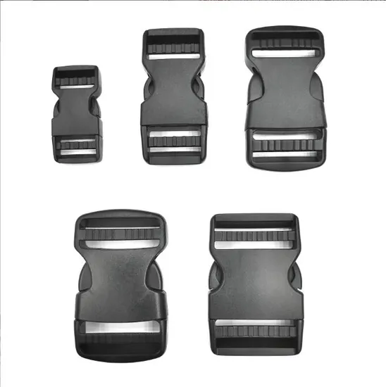 20~51mm Black Double Adjustable Quick Plastic Side Release Buckles Accessories for Backpack, Waist Backpack Buckle, Tip Top Buckle