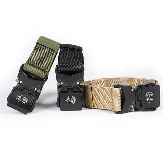 Custom Adjustable Quick Release Durable Buckle Nylon Casual Security Combat Belt