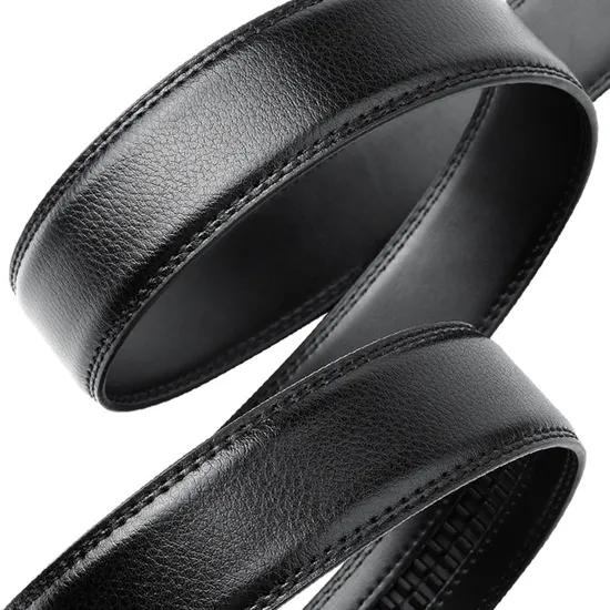 Genuine Jackets Wholesale Men Cowhide Black Cow Leather Pigskin Belt