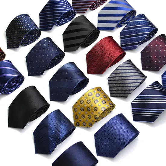 Custom High Quality Personalized Italian Silk Polyester Necktie Fabric Woven Neck Ties Mens Tie