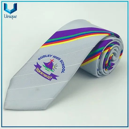 Factory Cheap Price Polyester Woven Jacquard Men Blue Ties, Custom Logo Label Tie Manufacturer