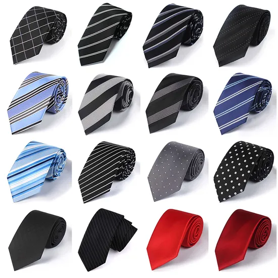Custom High Quality Personalized Europe and America Silk Polyester Necktie Fabric Woven Neck Ties Mens Tie