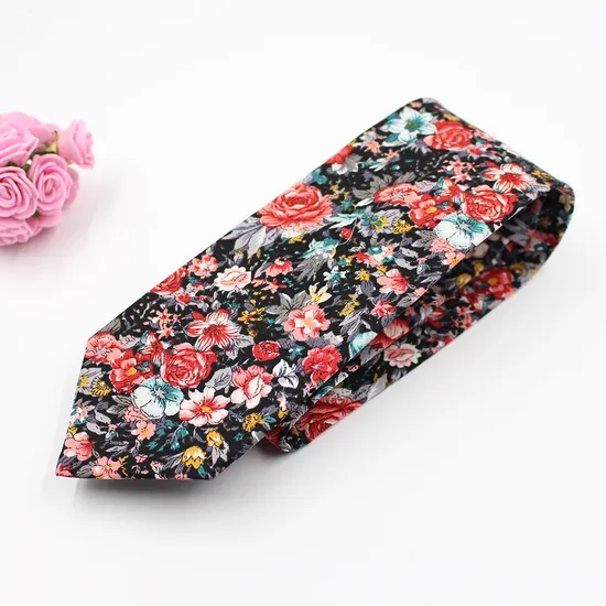 Popular High Quality Cotton Floral Neckties