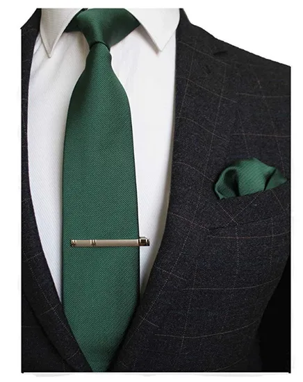 Customized Trending Pure Color Design Fashion Polyester Woven Ties Mens