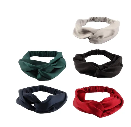 Hot Sale Silk Headband Women Hair Bands Elegant Headwear Hair Accessories