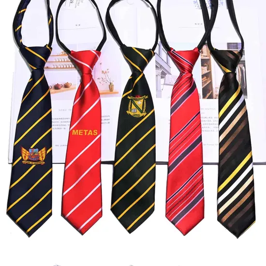 Custom Logo Kids Zip up Tie