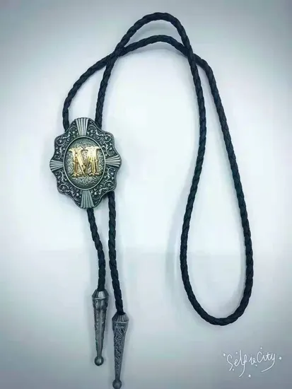 Wholesale Arrowhead Wolf Tibetan Mens Bolo Ties Necklace Personalized Supplies Custom Metal Bolo Tie with Clip