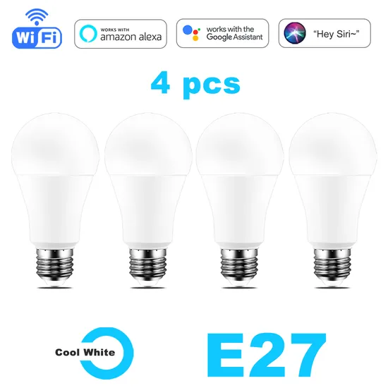 Tuya WiFi Smart Light Bulb RGB E27 Zigbee LED Bulb Smart Home Tuya Zigbee Lamp 110V Alexa Smart Lamp for Google Home