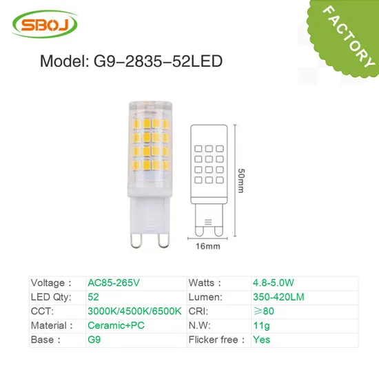 Long Lasting Mini LED Bulbs 5W 7W G4 G9 Bi Pin Plug Lamp SMD LED Bulb