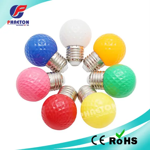 1W 3W G45 Golf Holiday Christmas LED Colorful Light Bulb