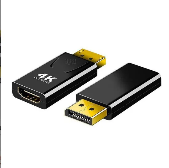 4K Dp to HDMI Adapter Converter Male to Female Laptop Desktop Cable with Monitor Projector Audio & Video Cables