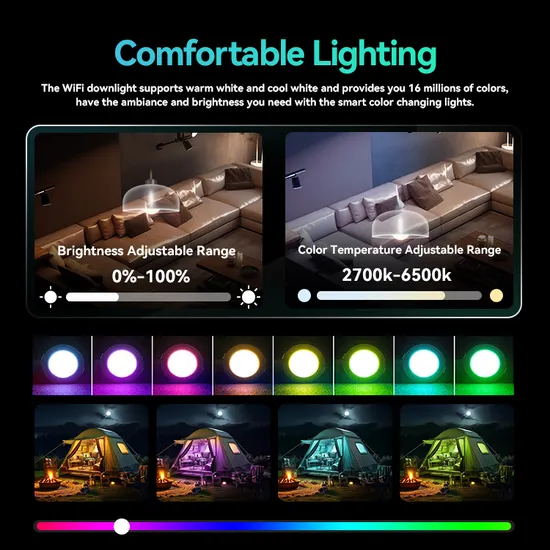 OEM 9W/12W/17W E27/E26/B22 Colourful Smart RGB Bulb WiFi+Bluetooth Alexa Google Homekit APP Control Tuya Smart Bulb