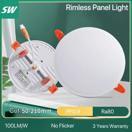 18W 24W 36W Framless Dimmable Lamp Recessed LED Rimless Downlight Panel Light