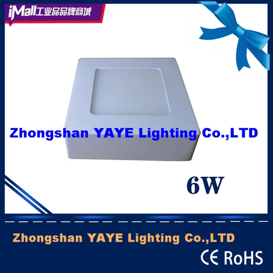 Yaye 18 Hot Sell Ce /RoHS 6W/12W/18W/24W Square Surface Mounted LED Panel Light/ LED Panel Lamp with 2/3 Years Warranty