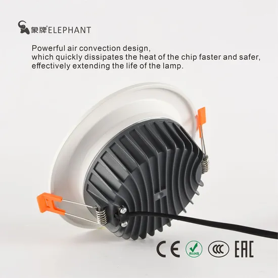 Indoor Aluminum Recessed SMD 7W High Brightness Cutout Dia85mm LED Downlight