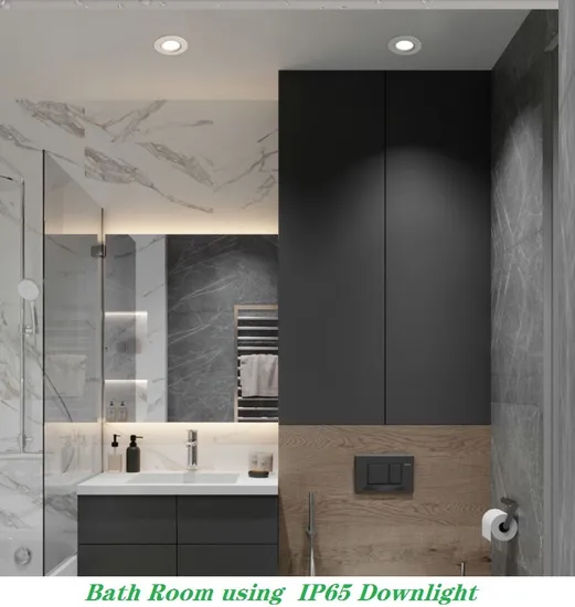 7W Waterproof IP65 LED Lighting Waterproof Bathroom Down Lights Anti-Rust LED Commercial Super Market Ceiling Downlight