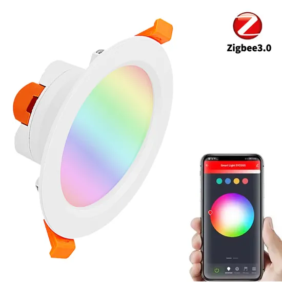 5W Zigbee3.0 Wireless Voice Control WiFi Smart RGB Dimmable LED Recessed Downlight Music Light Bulb