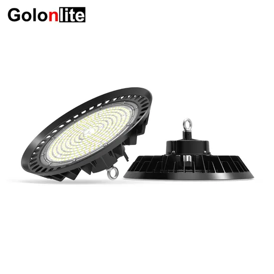 210lm/W Sensor Dimmable Gym Showroom Factory Workshop Warehouse Low Bay Lamp 300W 240W 100W 150W LED Industrial Lighting 200W UFO LED High Bay Light Fixture