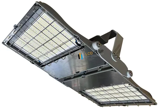 Food Processing Lighting 500W Clean Clear Stainless Steel Fixtures Waterproof IP67 IP69K High Bay Light 150lm/W LED Floodlight for Safety