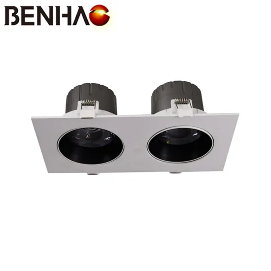 White Aluminum Double Head Square LED Spotlight/Hotel/Mall 2*7W LED Downlight